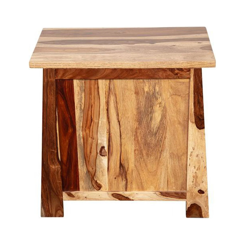 Solid Sheesham Wood Queen Bed with 2 Nightstands P3899
