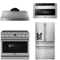 36 Electric Range, Range Hood, Refrigerator and Microwave Z661853