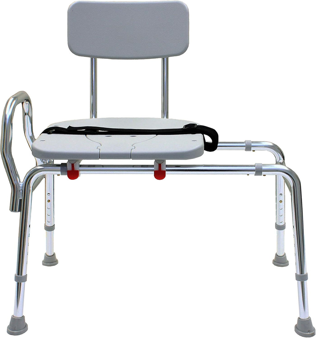 Bathtub Transfer Bench and Sliding Shower Chair with Cut Out L586385
