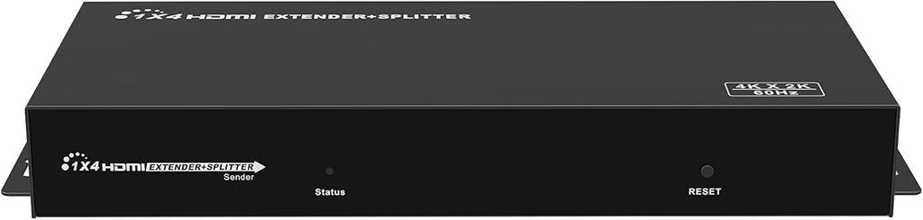 1x4 HDMI POE Extender Splitter Converter with HDMI Loop-Out Over CAT6/6a/7 H8155