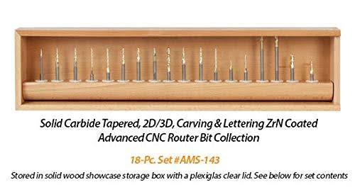 3-Pc CNC 2D/3D Carving Ball Nose Router Bit Y9128