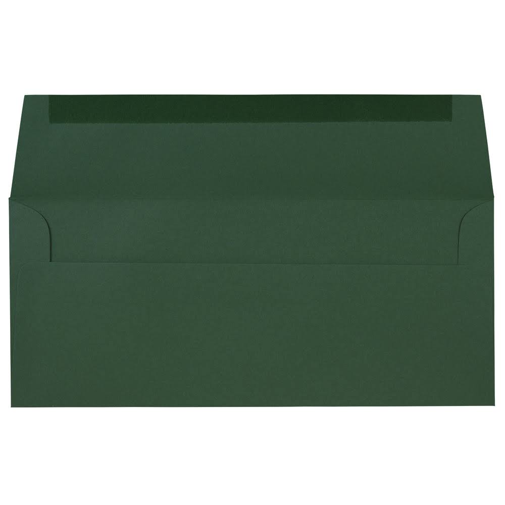 #10 Business Envelopes, 4 1/8 x 9 1/2, Dark Green, 1000/Carton Q8654