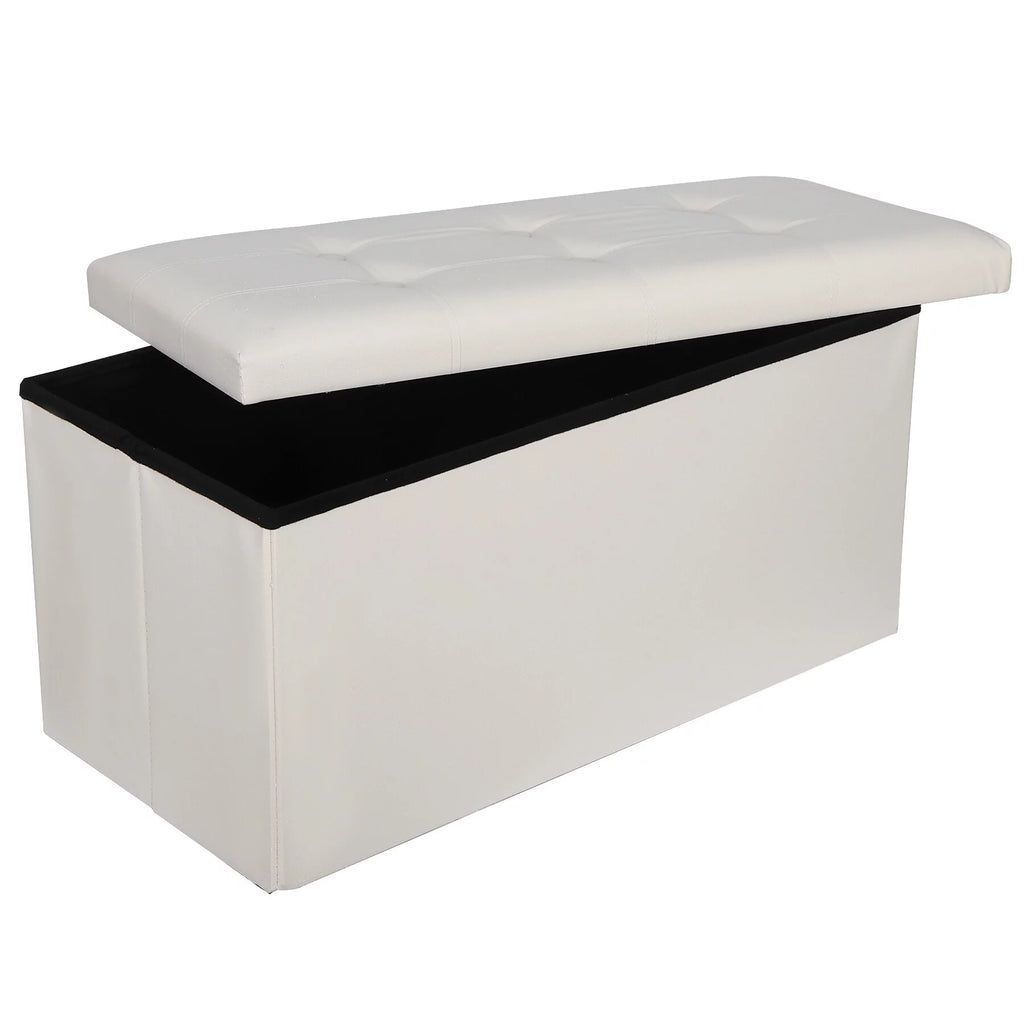 30'' Leather Storage Ottoman Bench Y73205