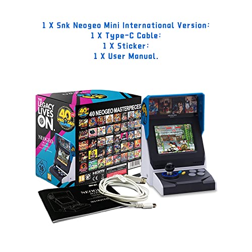 NEOGEO Mini Arcade with 40 Pre-Loaded Games G58865