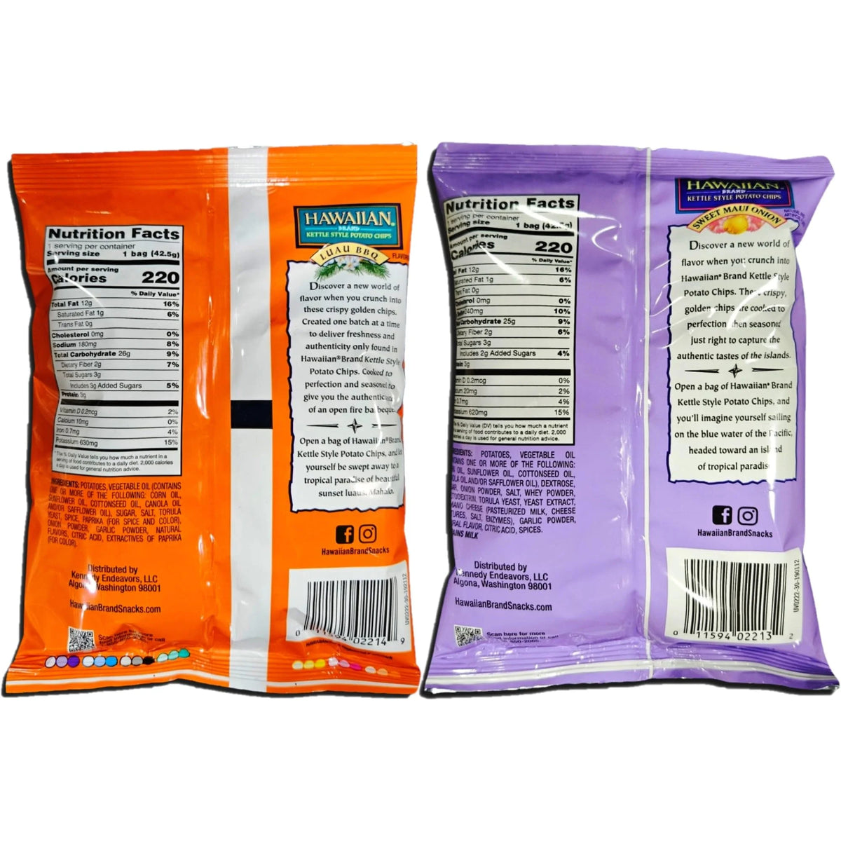 Hawaiian Kettle Style Potato Chips Combo Pack 1.5 Ounce Bag B37614