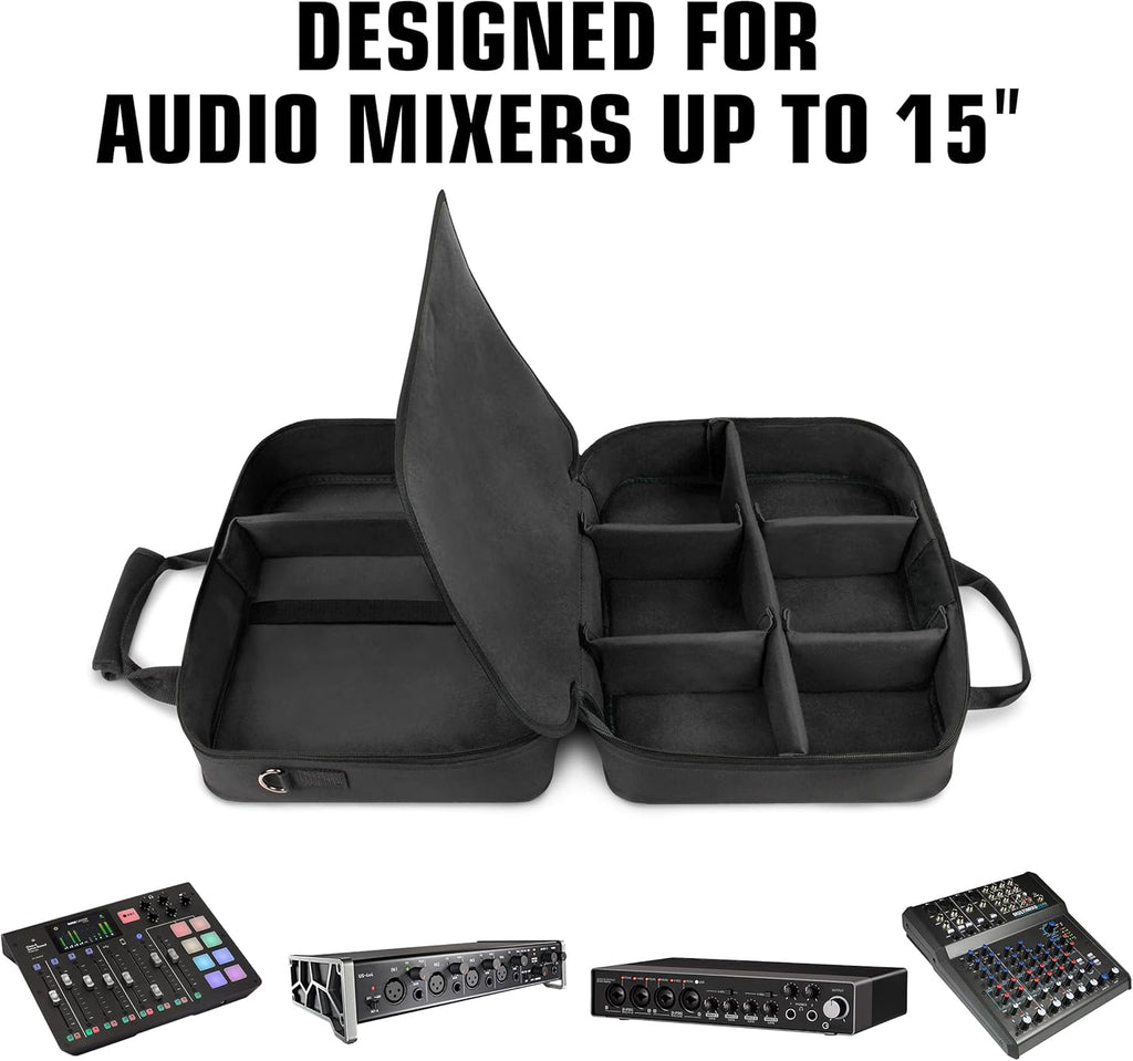 Audio Mixer Travel Case with Scratch-Resistant Interior J312