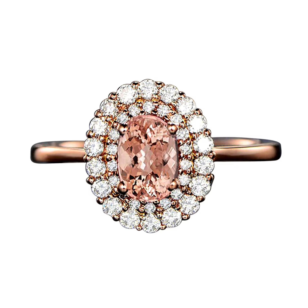 10k Rose Gold Morganite and Diamond Engagement Ring Y264965