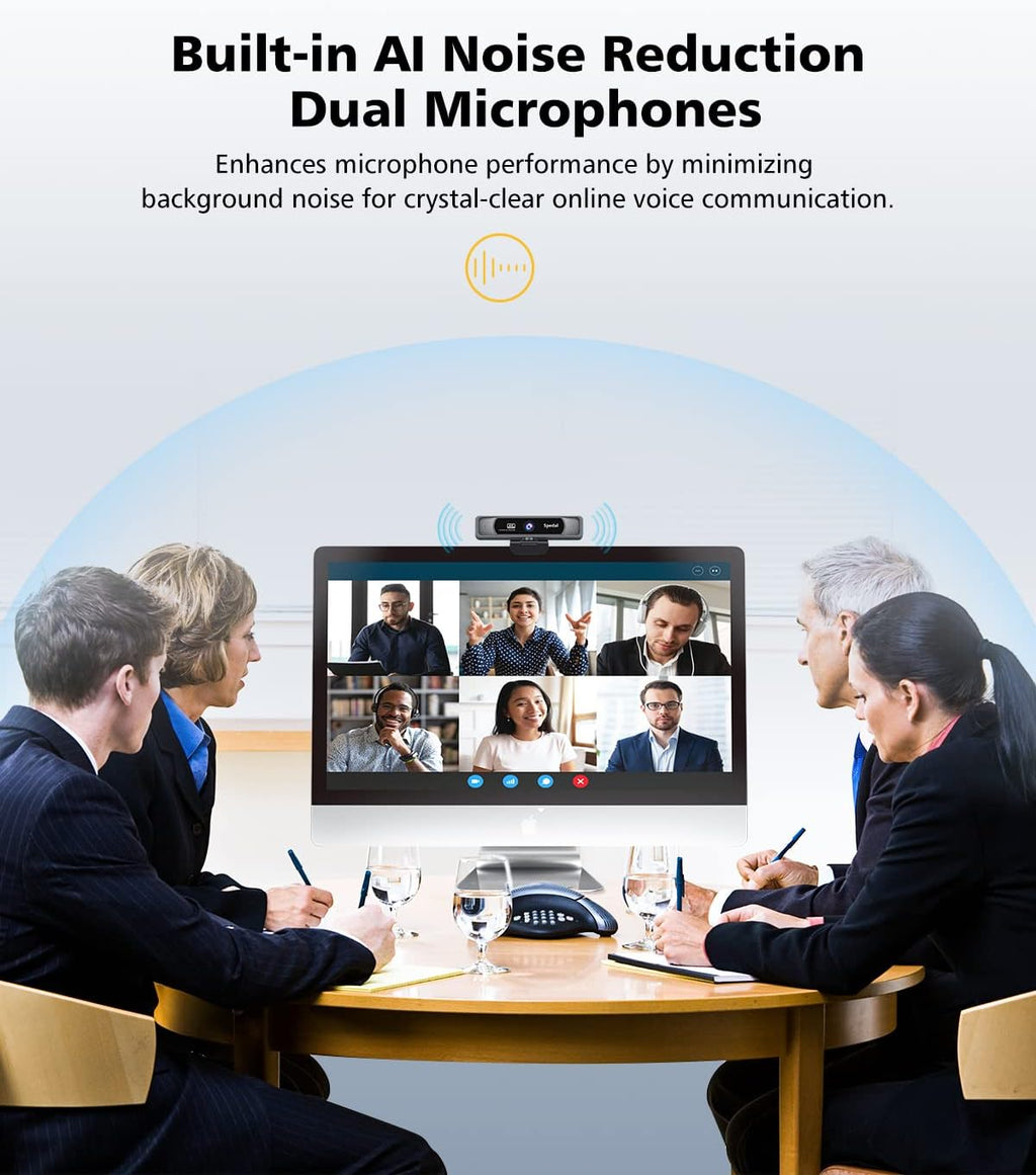 4K Wide Angle Webcam with Dual Microphones P321892