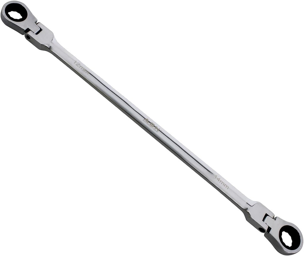 5pc Ratcheting Wrench Set Double End Flex Head Metric O640