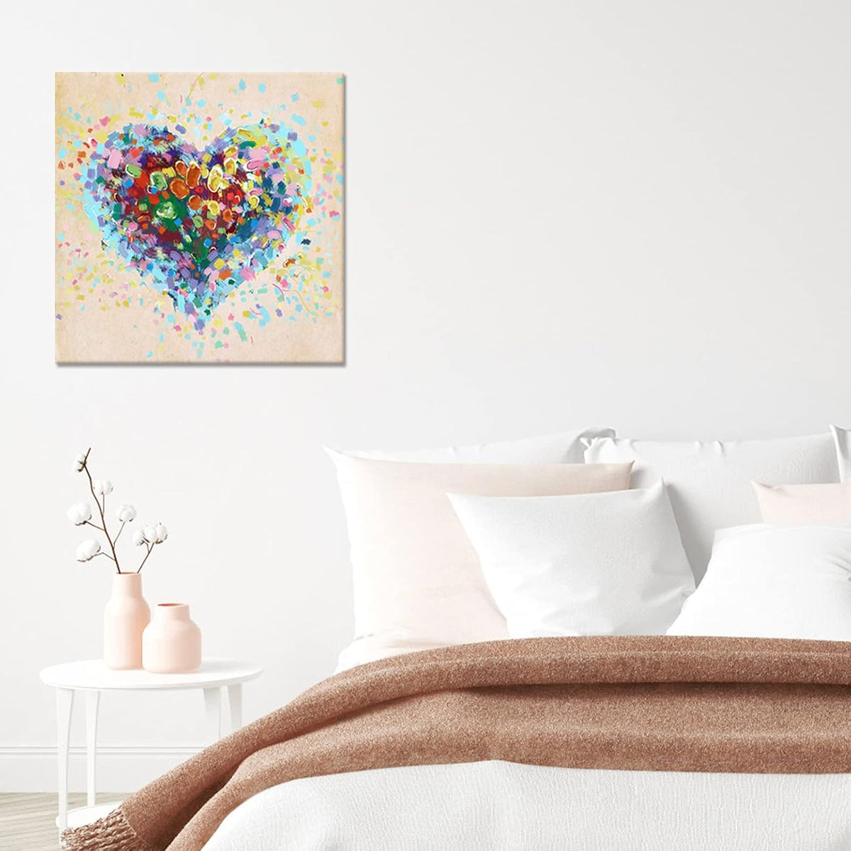 Abstract Love Canvas Wall Art, Stretched and Framed, 24x24inch P3003