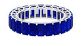 14K White Gold Octagon Cut Blue Sapphire Eternity Ring I461831