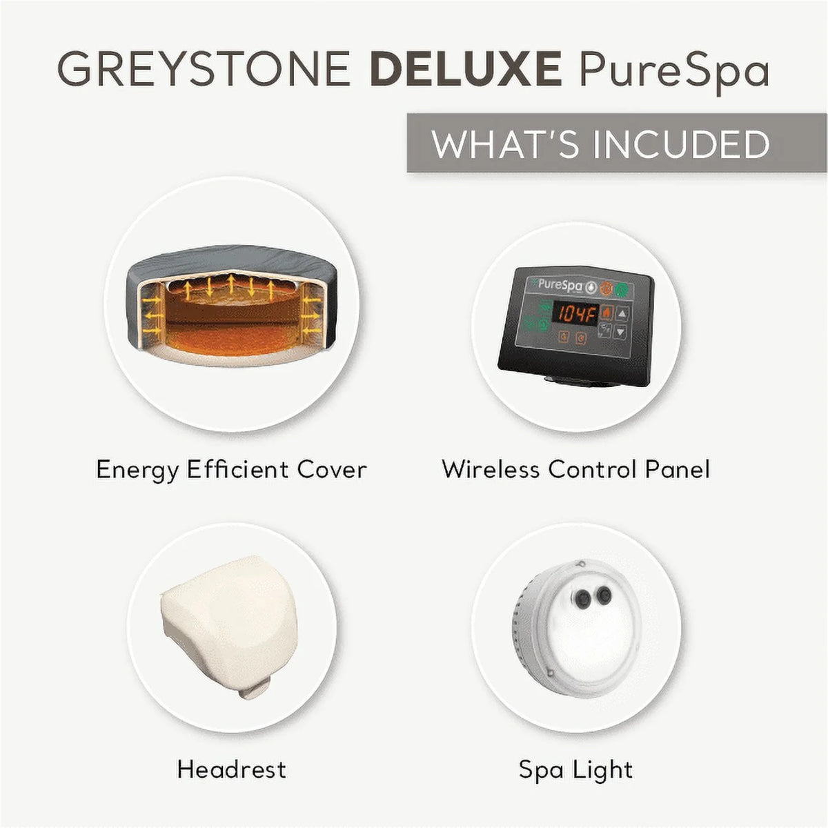 Inflatable Square Jet Spa Hot Tub E7764
