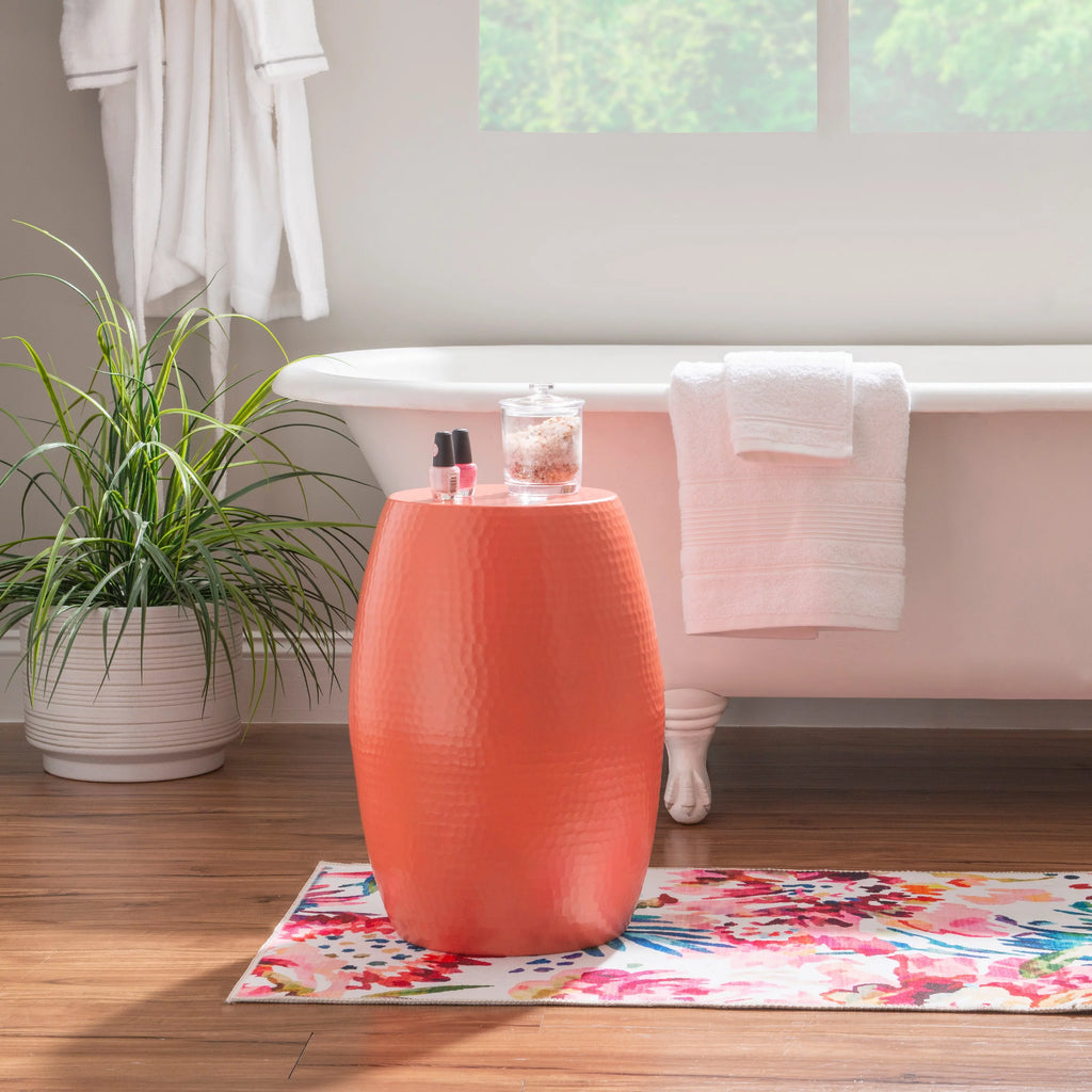 Coral Textured Metal Side Table R871