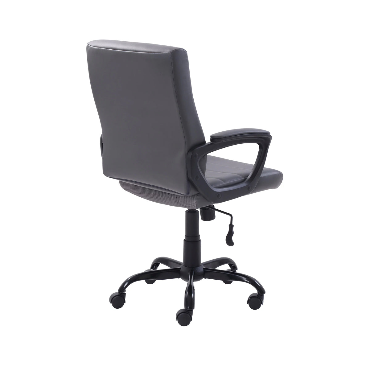 Gray Bonded Leather Mid-Back Office Chair P889