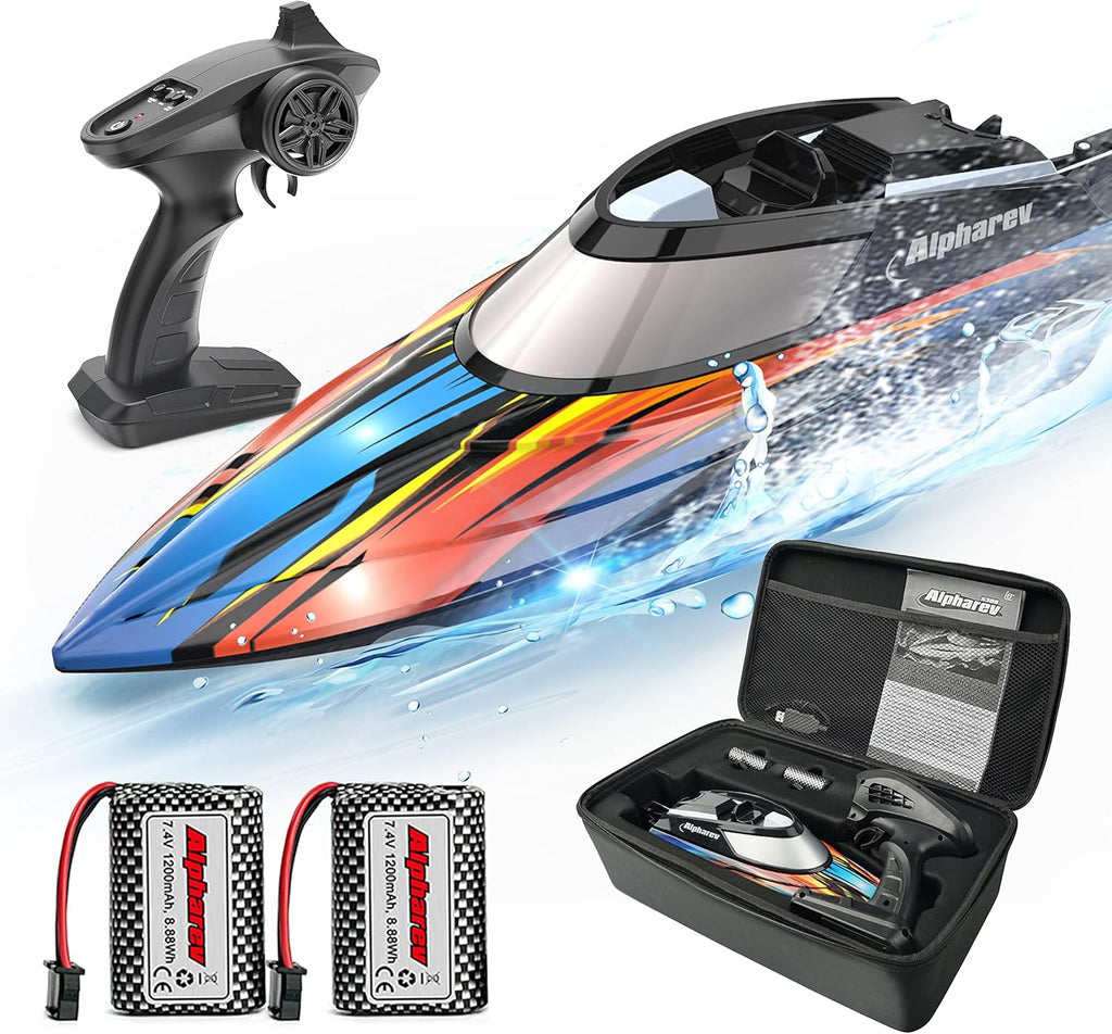 RC Boat with Case, 20+ MPH Remote Control Boat S5147