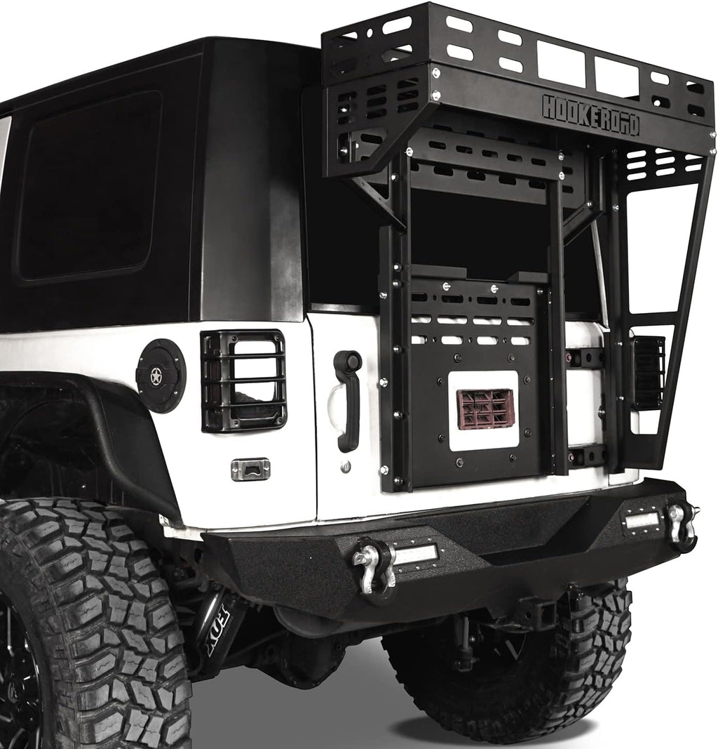 Tailgate Basket Rear Cargo Rack System with Reinforced Tailgate Hinge Kit T4698