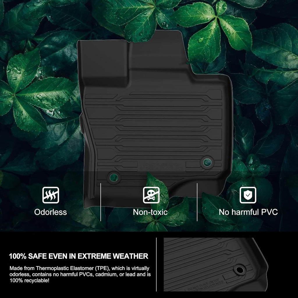 F150 Floor Mats for 2021 2022 Ford F-150 SuperCrew Cab All Weather Custom Fit Liners I807