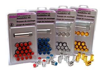 Chrome with Red Cap Wheel Installation Kit A3301