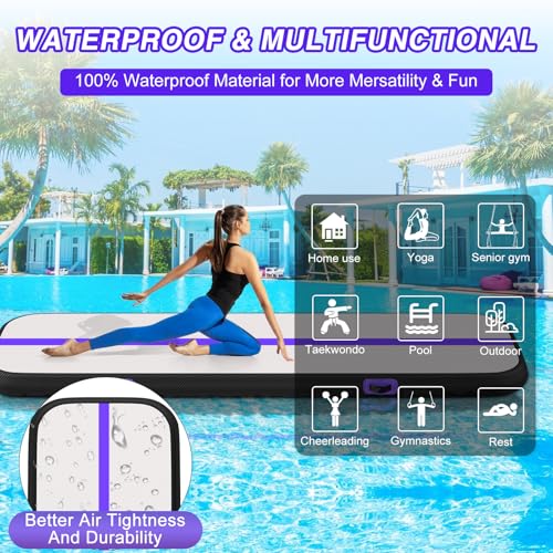 6.6ft Inflatable Tumbling Mat with Electric Pump K44156