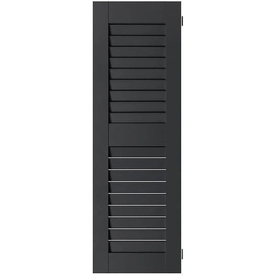 Black Louvered Shutters Pair Z6099