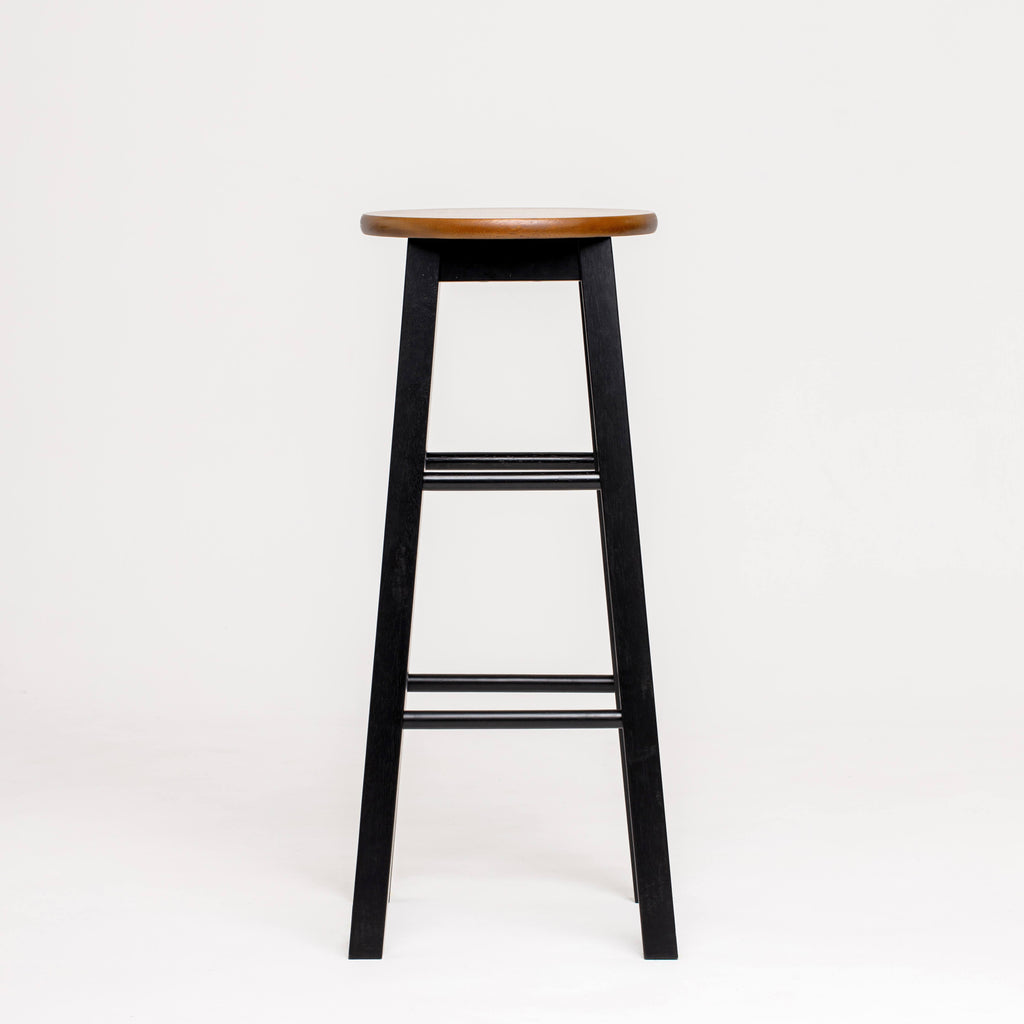 Bar Stool with Round Acacia Seat A96562
