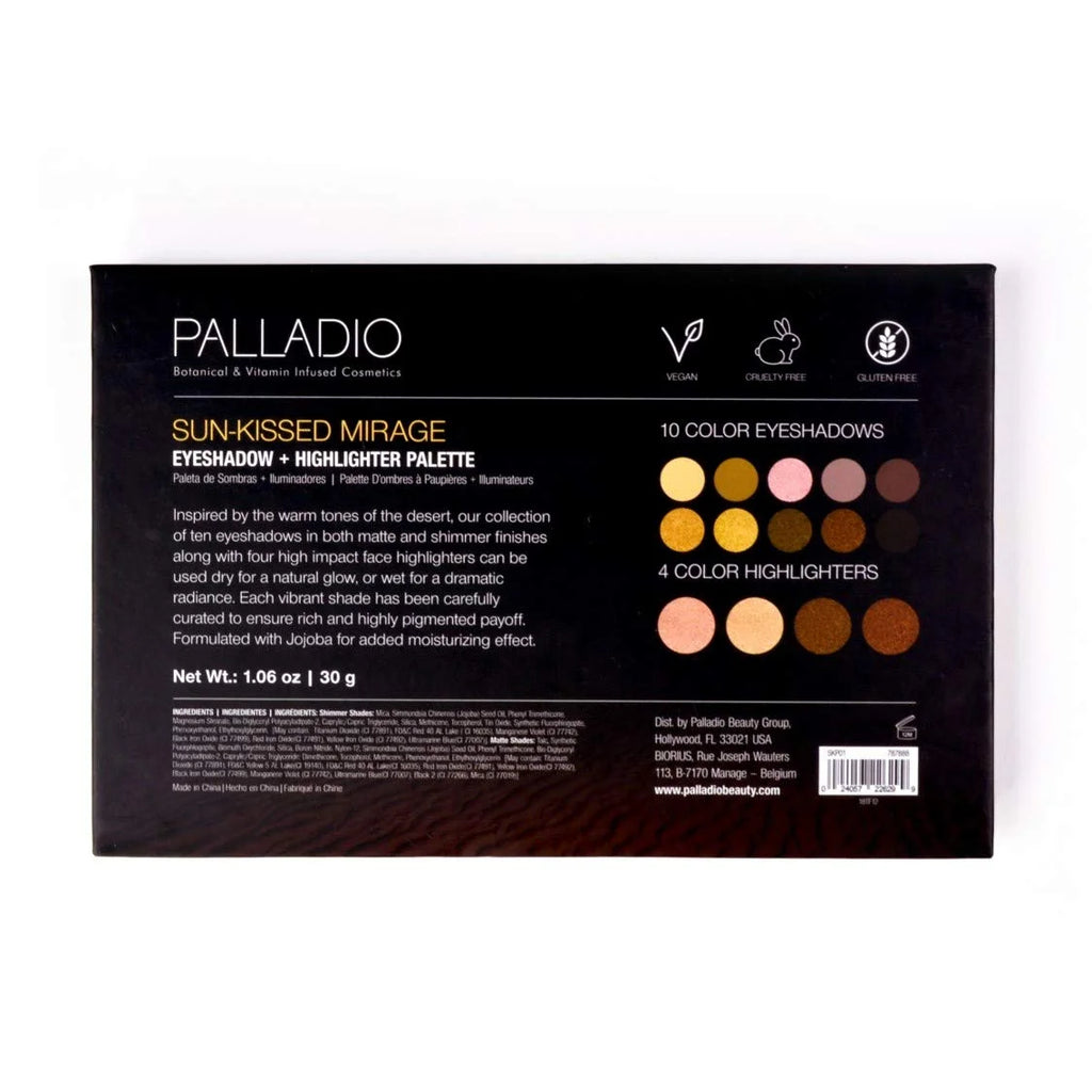 Warm Matte and Shimmer Eyeshadow Highlighter Palette O4923