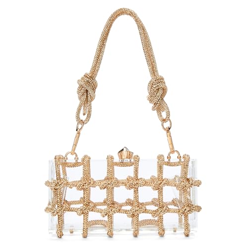 Clear Acrylic Rhinestone Clutch I2483