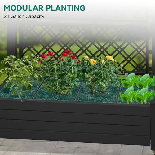 White Plastic Raised Garden Bed Kit W7735