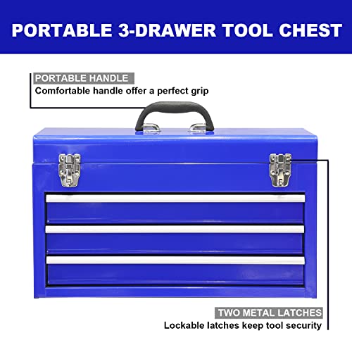 20" 3 Drawer Steel Tool Box B960