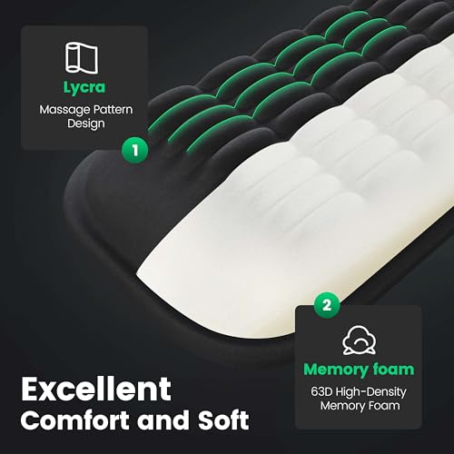 Black Memory Foam TKL Keyboard Wrist Rest P179187