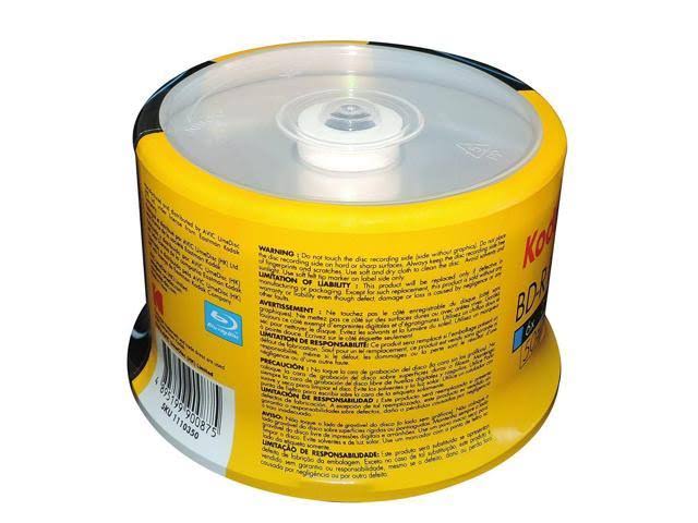 100-Pack 6X BD-R BLU-RAY Blank Disc Media 25GB Cake Box G37801