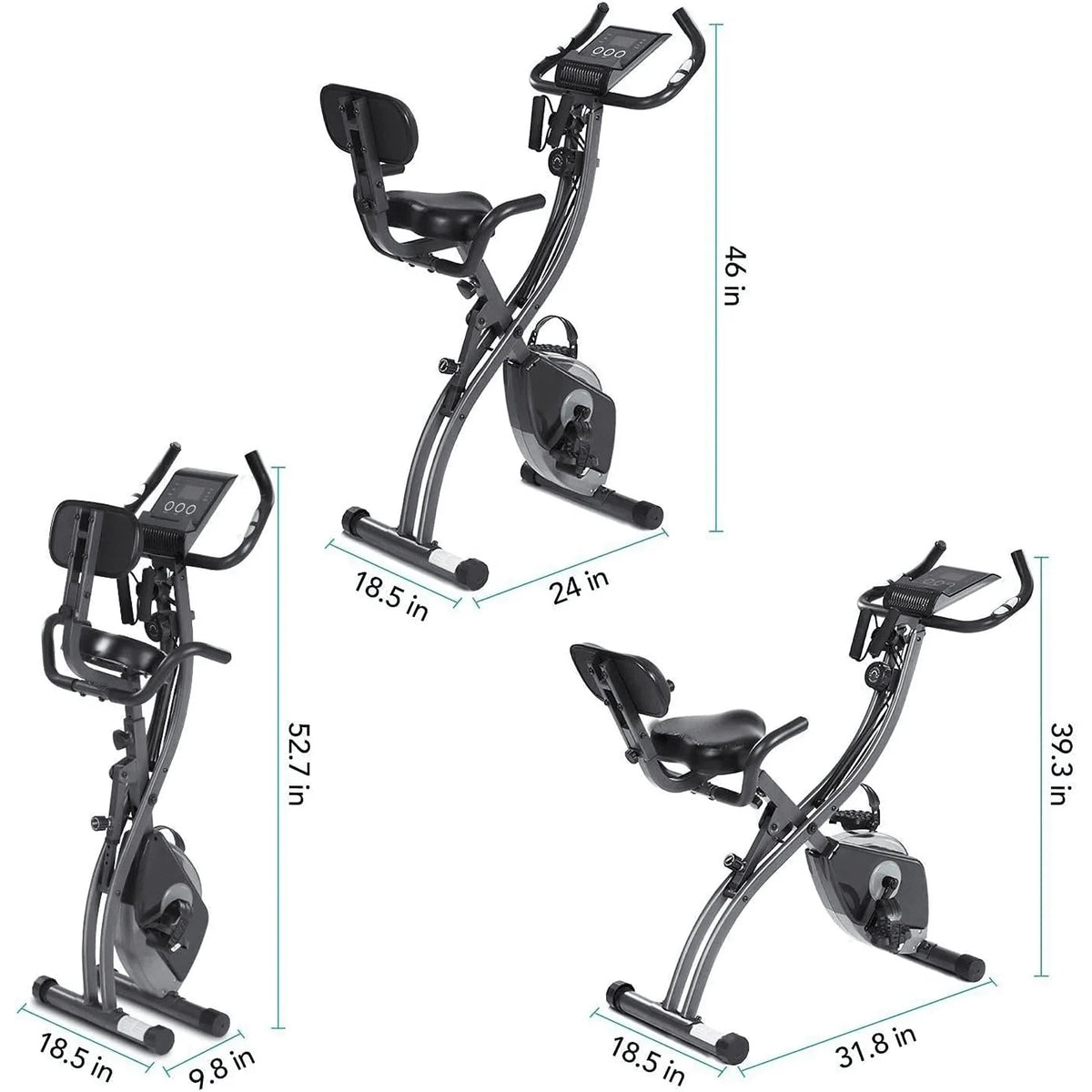Folding 3-in-1 Recumbent Exercise Bike E9161