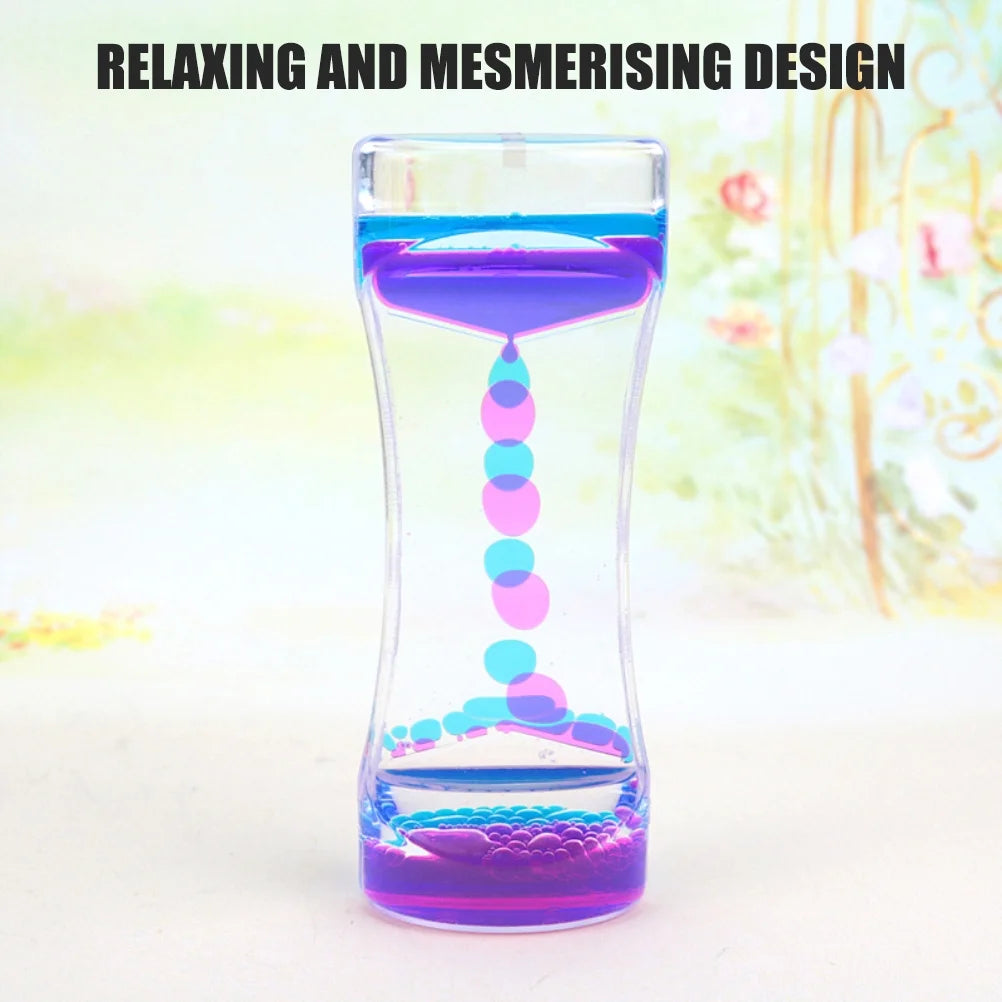 Colorful Liquid Motion Timer Oil Hourglass Toys U9463