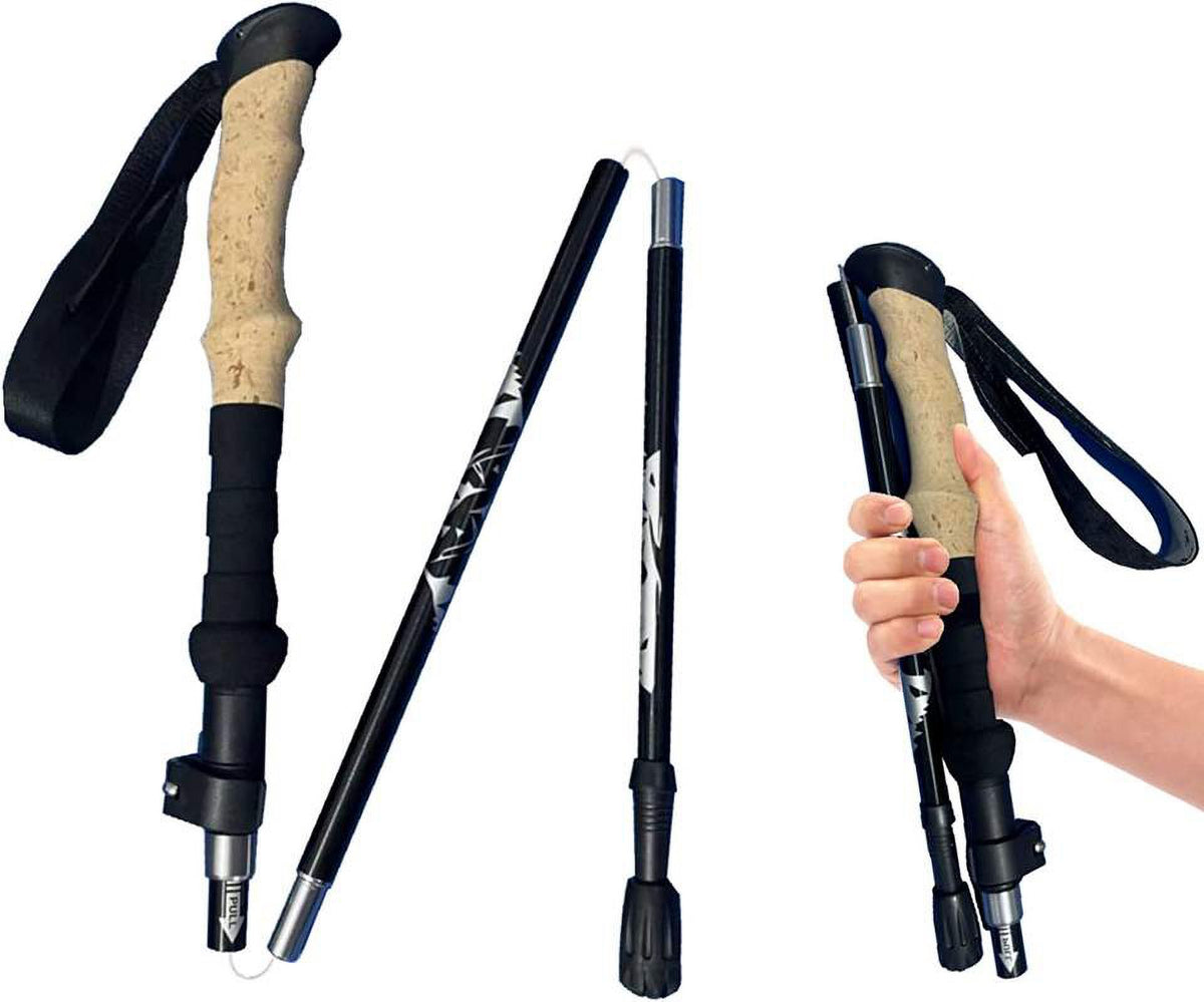 Collapsible Carbon Fiber Trekking Poles with EVA Grips O6121