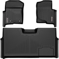 Black TPE 2 Row Floor Mats Set J944