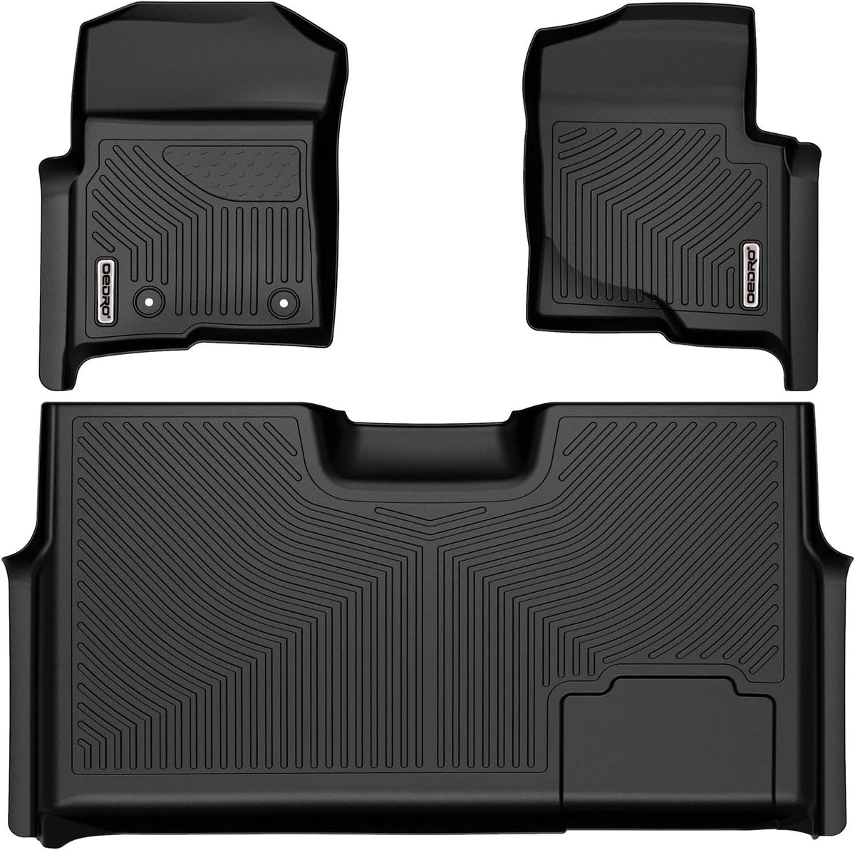 Black TPE 2 Row Floor Mats Set J944