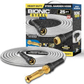 100 Ft Stainless Steel Garden Hose with Nozzle Z366