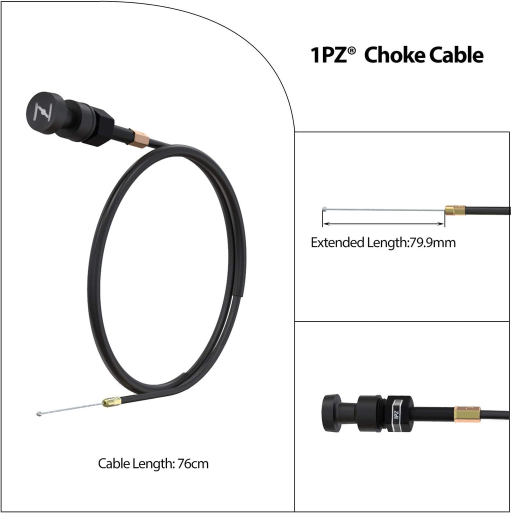 Carburetor Air Filter Fuel Filter & Throttle Choke Cable Pack of 2 F63071