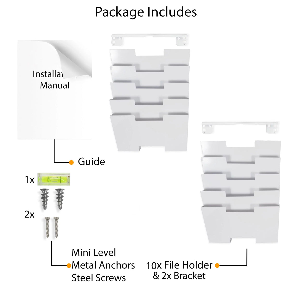 10 Pockets Hanging Wall File Organizer H137152
