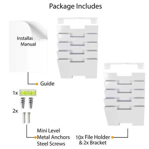 10 Pockets Hanging Wall File Organizer H137152