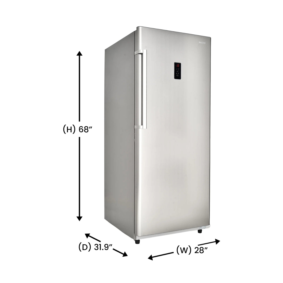 17 cu. ft Convertible Upright Freezer/Refrigerator in Stainless with Reversible Door X8751