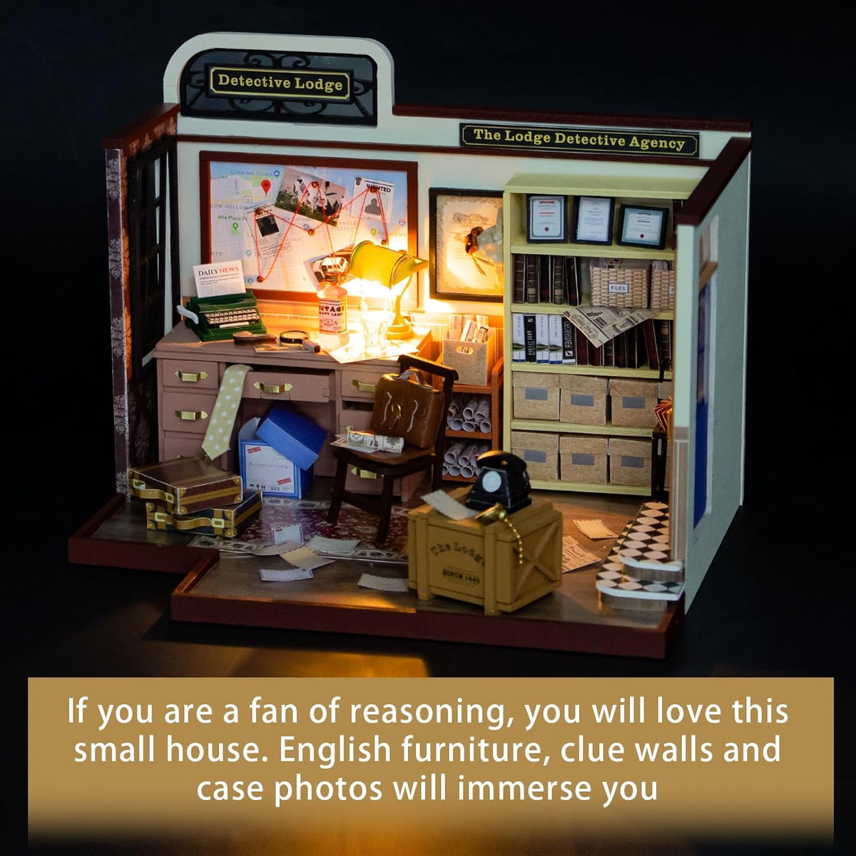 3D Wooden Miniature Dollhouse Kit with Furniture S1399