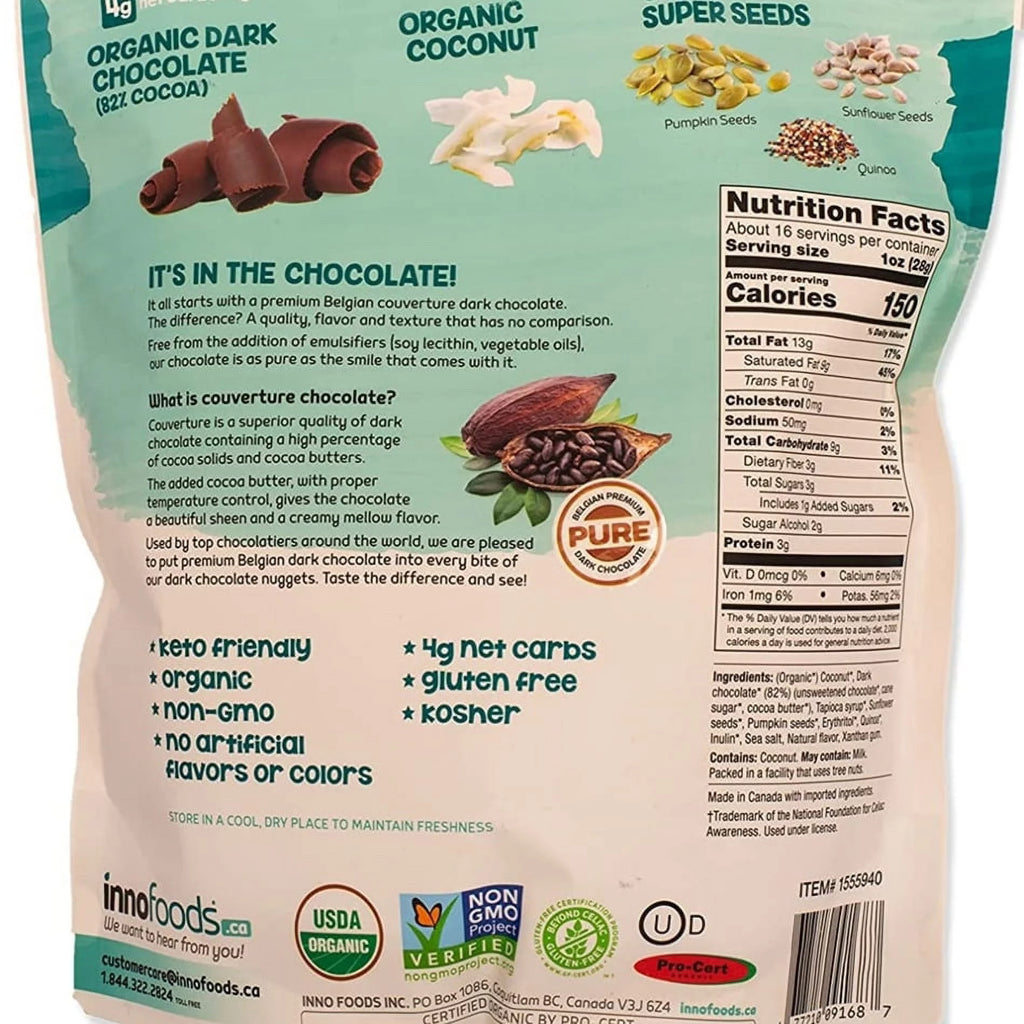 Dark Chocolate Keto Nuggets 16 Ounce Q16239