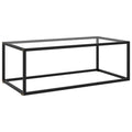 Modern Coffee Table Tempered Glass Tabletop Steel Frame O459049