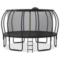 12FT-16FT Trampoline with Enclosure, Basketball Hoop, Wind Stakes I966