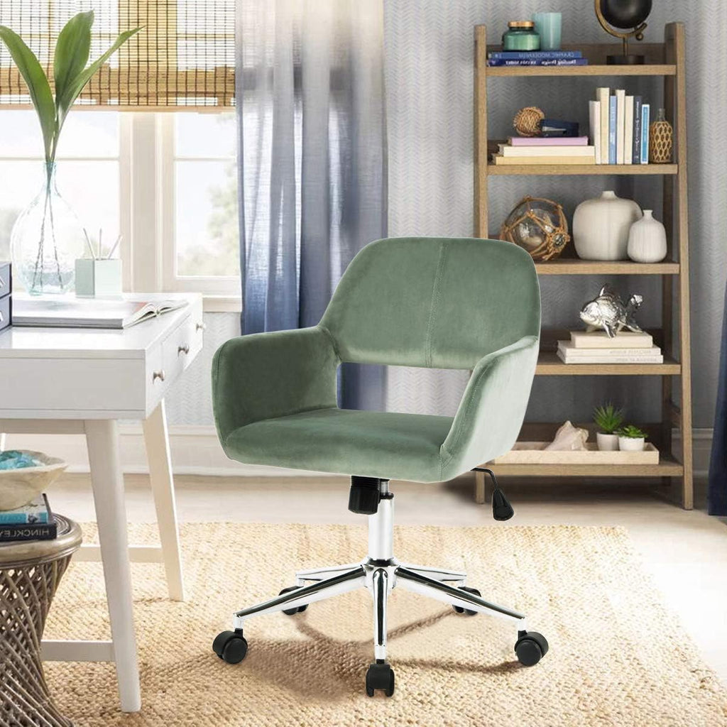 Rose Pink Velvet Office Chair Q810496