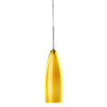 17 inch 10W 3000K LED Pendant Satin Nickel Finish with Amber Glass D4358