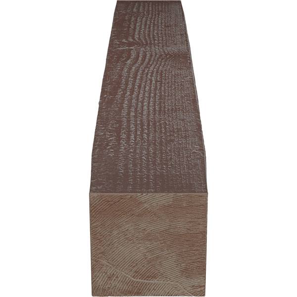 Rough Sawn Faux Wood Fireplace Mantel, Aged Pecan R681