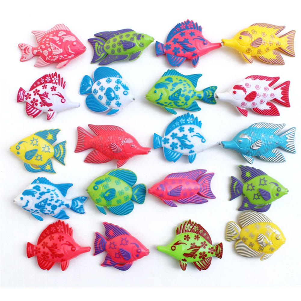 Magnetic Fishing Game Toys Set with 1 Fishing Rod and 6 Cute Fishes L911