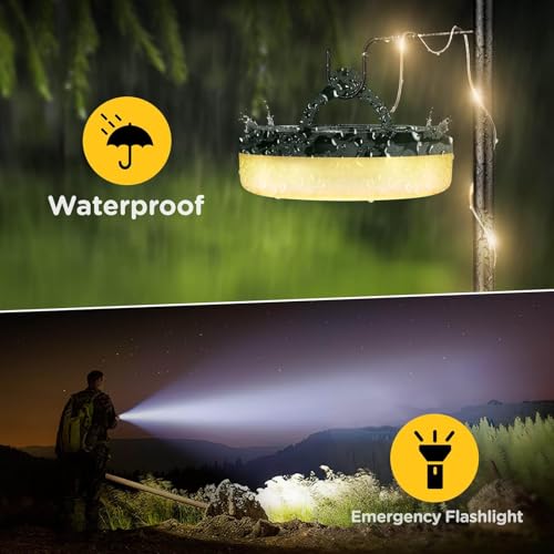 2-Pack 32.8FT Rechargeable Camping String Lights V335366